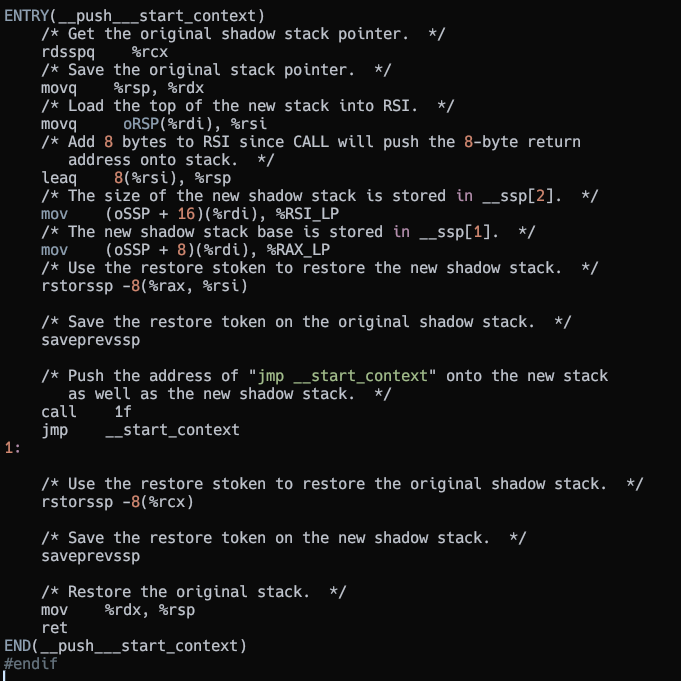 Thread startup code